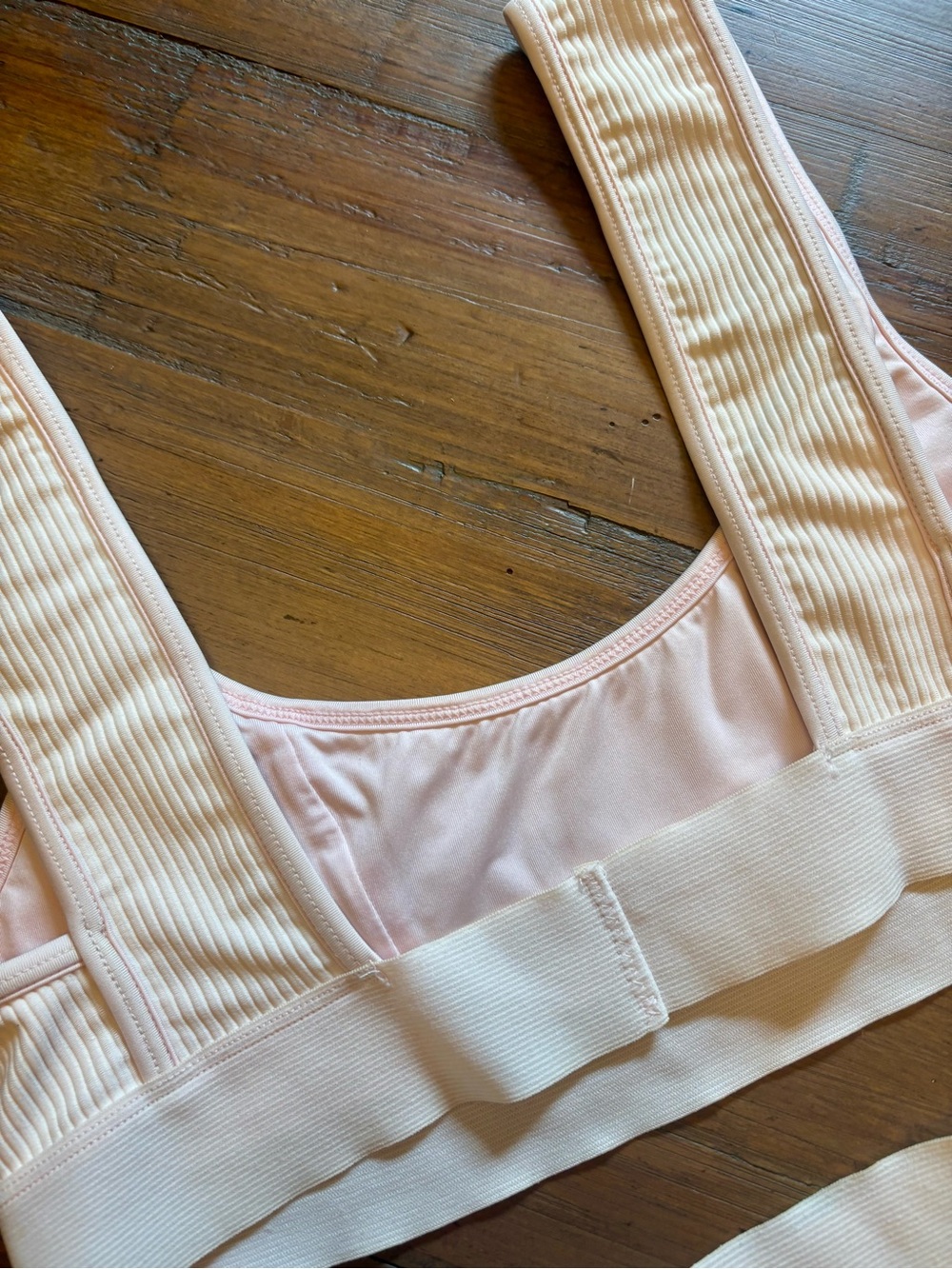 Frankie’s bikinis pink ribbed bikini set - Picture 8 of 11